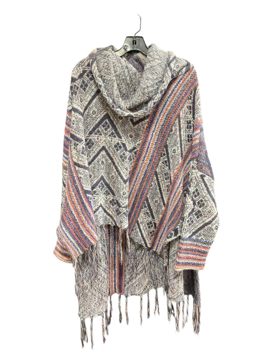 Poncho By Free People In Blue & Orange, Size: M