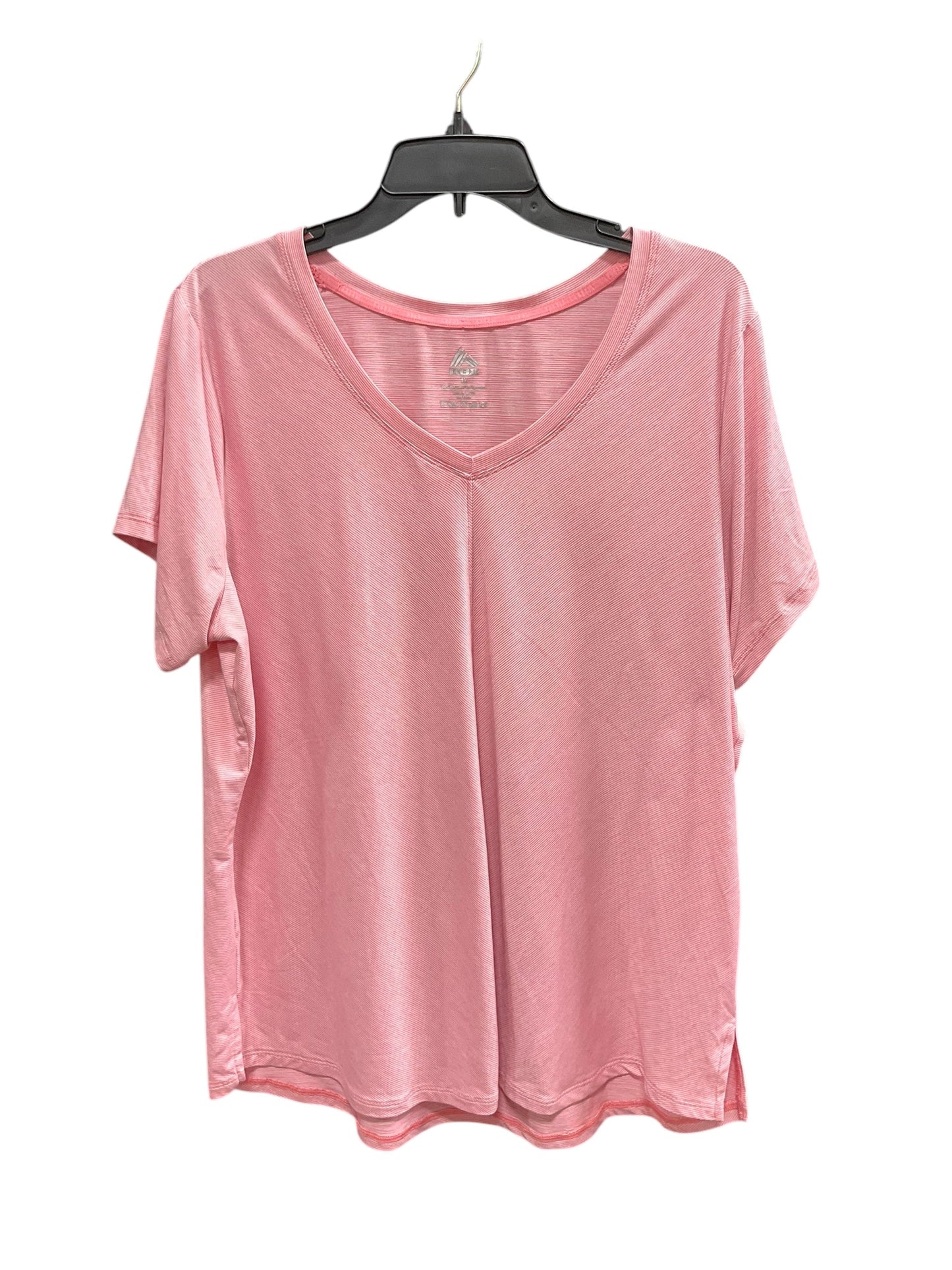 Athletic Top Short Sleeve By Rbx In Pink, Size: 1x