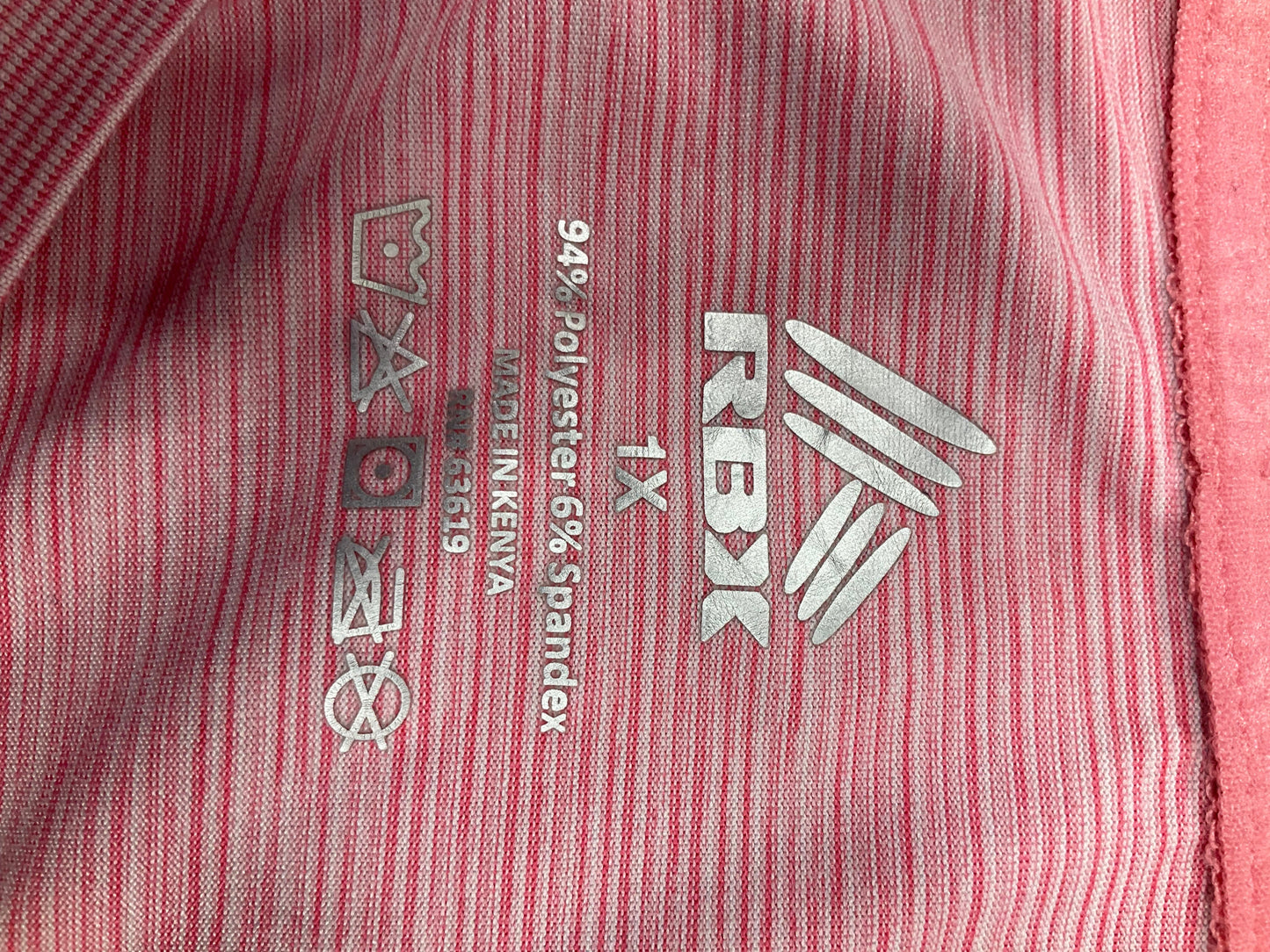 Athletic Top Short Sleeve By Rbx In Pink, Size: 1x