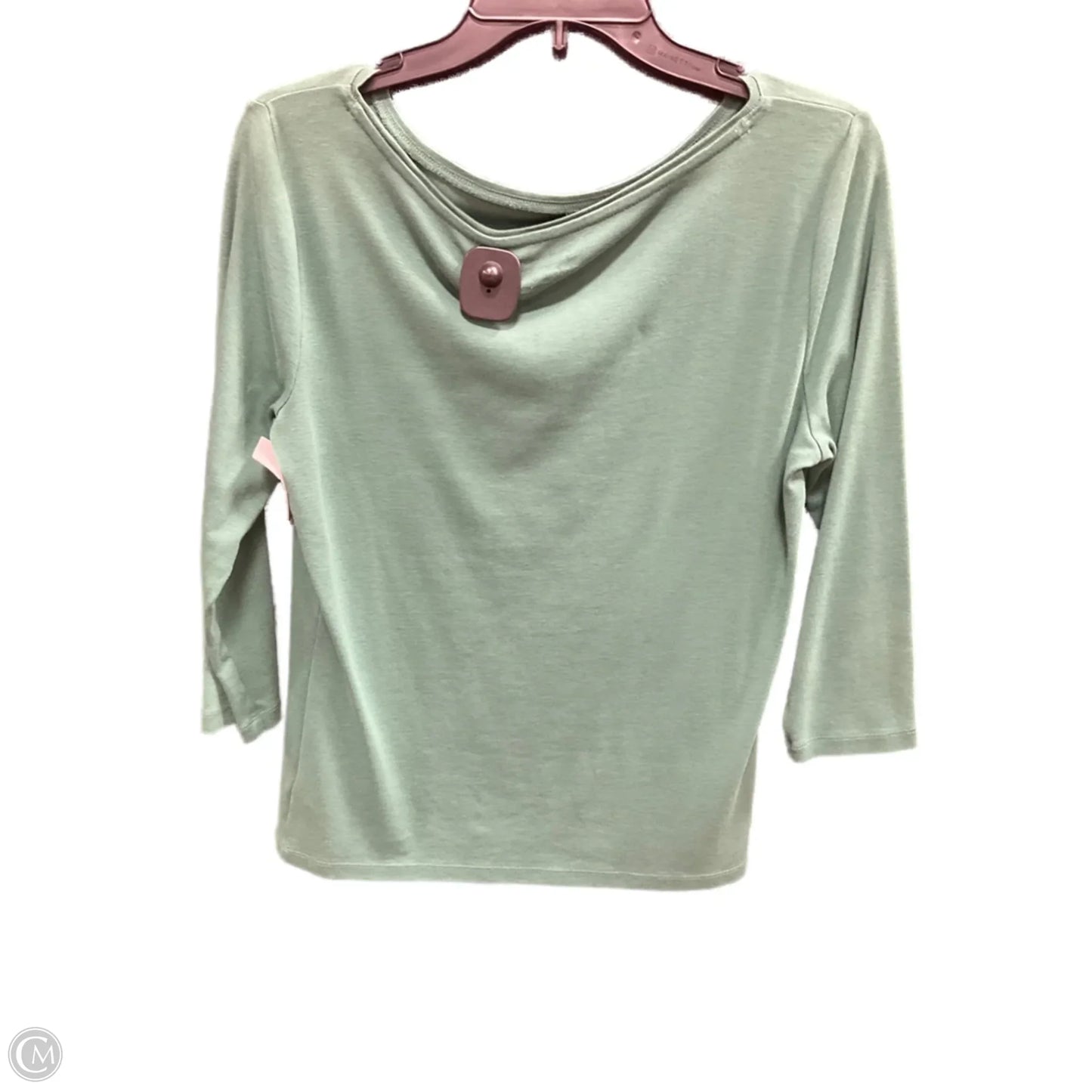 Top Long Sleeve By Talbots In Green, Size: M