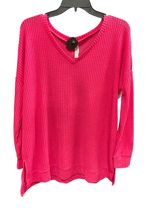 Top Long Sleeve Basic By Zenana Outfitters  Size: L