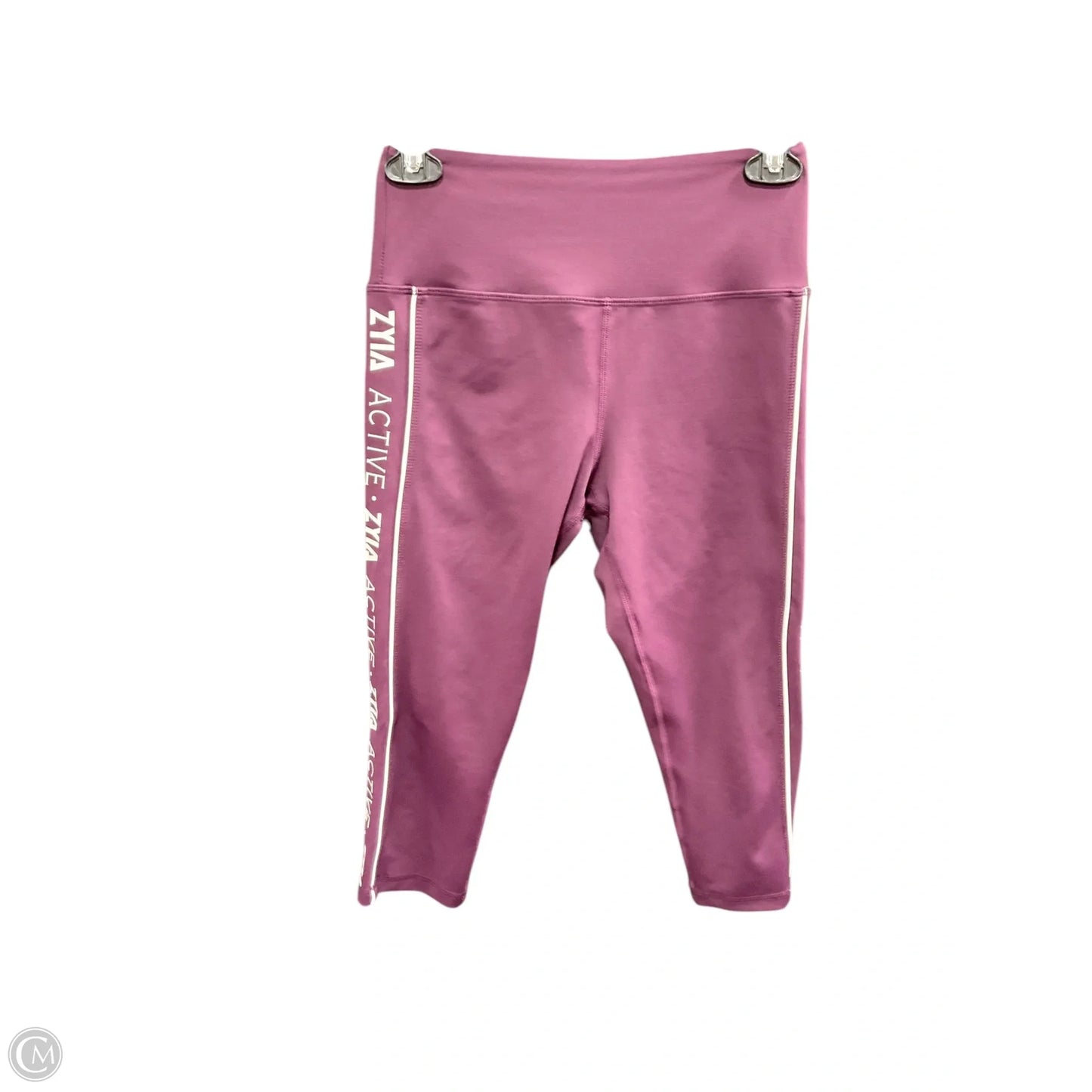 Athletic Capris By Zyia In Purple & White, Size: 4