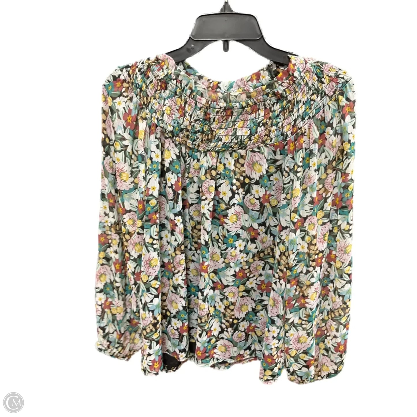 Top Long Sleeve By Loft In Floral Print, Size: M
