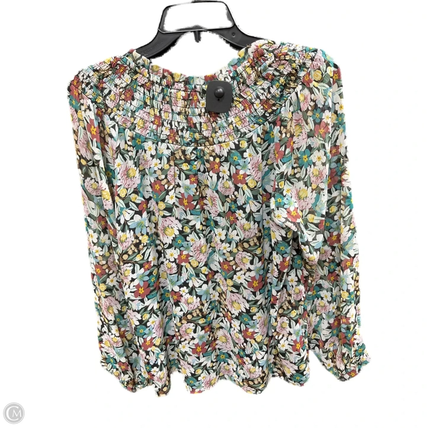 Top Long Sleeve By Loft In Floral Print, Size: M