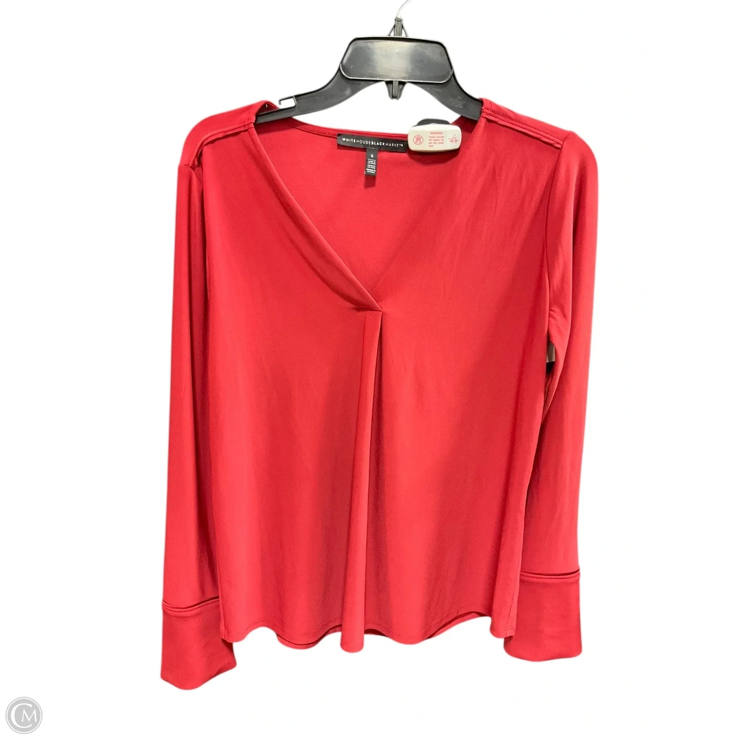Top Long Sleeve By White House Black Market In Red, Size: M