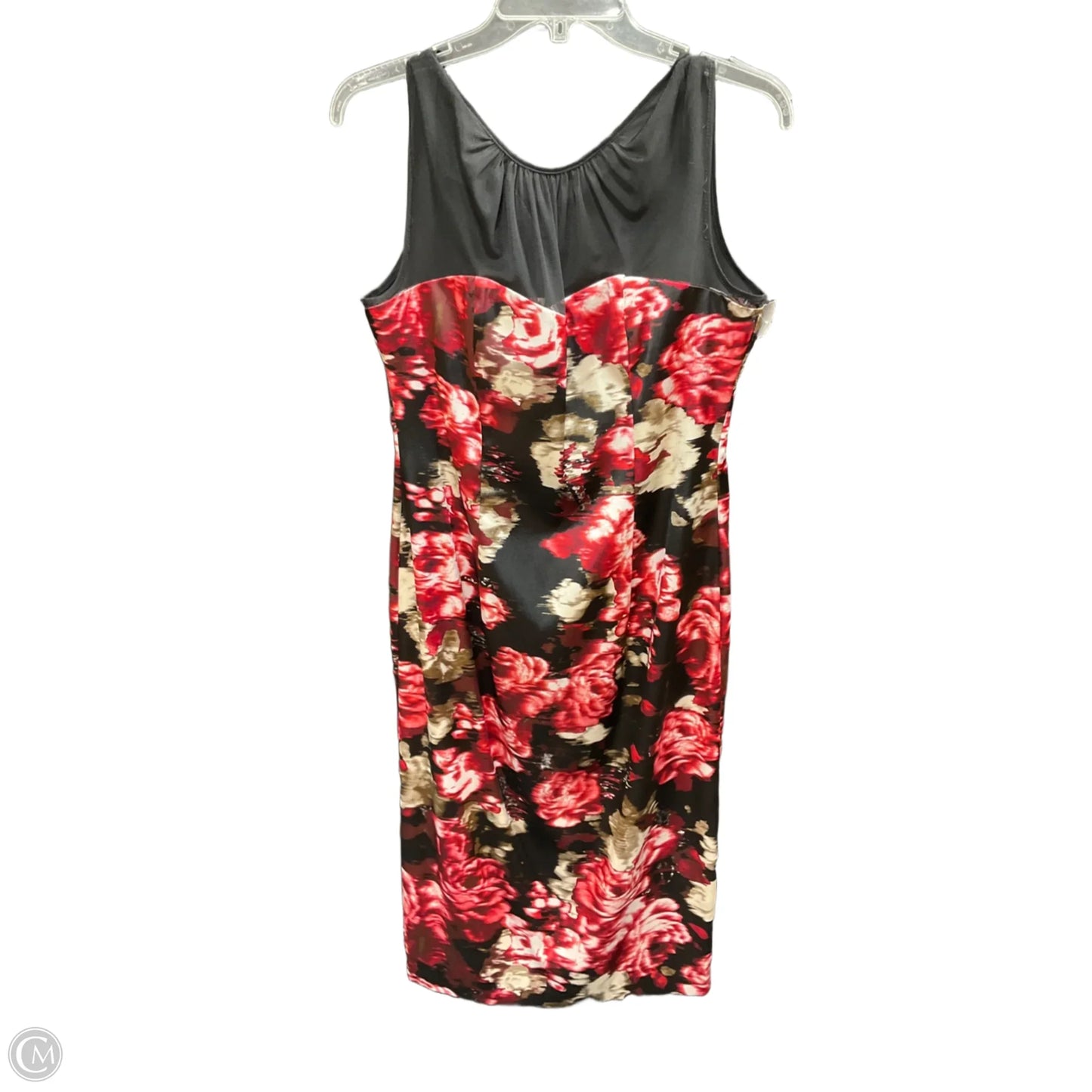 Dress Casual Midi By London Times In Black & Red, Size: M
