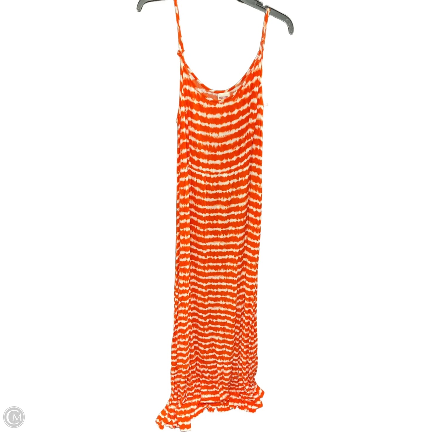 Dress Casual Maxi By Mossimo In Orange & White, Size: Xl