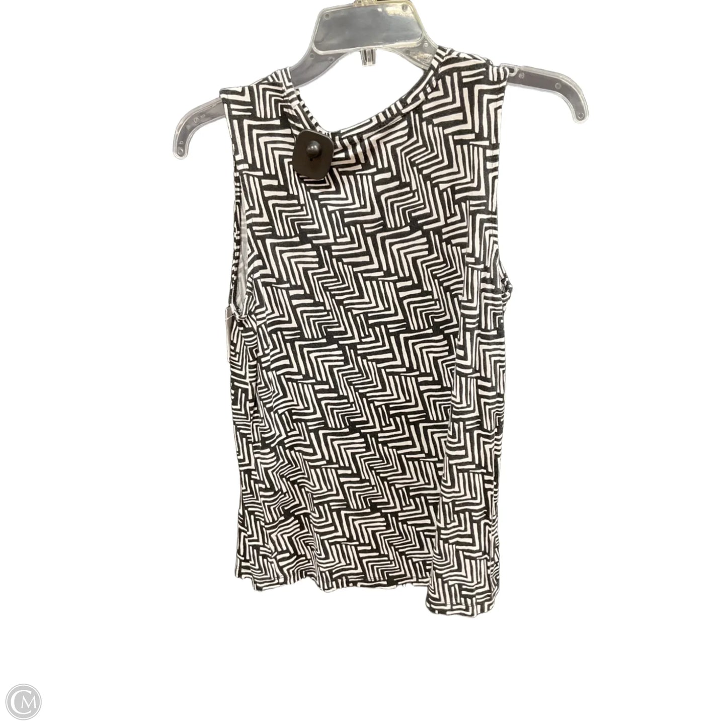 Tank Top By Nine West Apparel In Black & White, Size: M