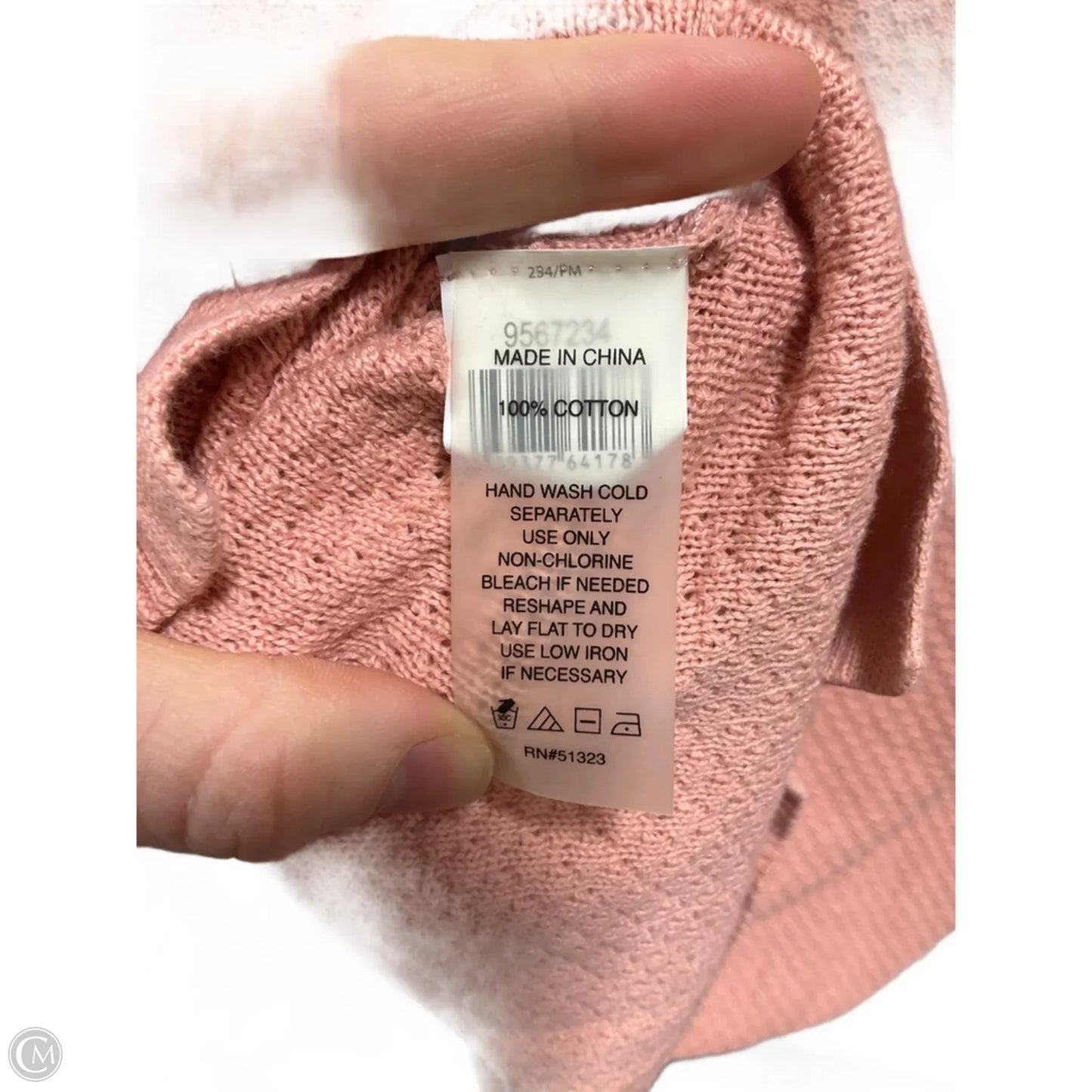 Top Long Sleeve By Vince Camuto In Peach, Size: M