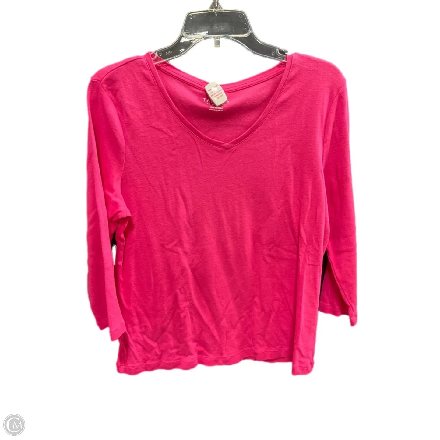 Top Long Sleeve By Talbots In Pink, Size: L