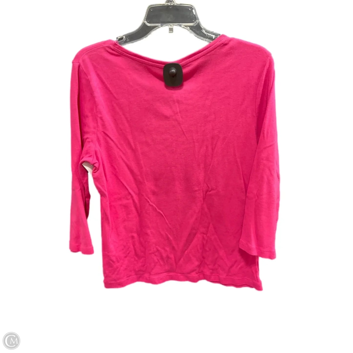 Top Long Sleeve By Talbots In Pink, Size: L