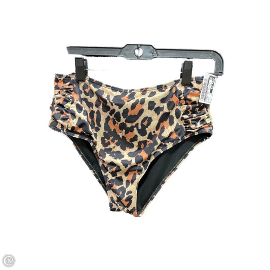Swimsuit Bottom By Clothes Mentor In Leopard Print, Size: L