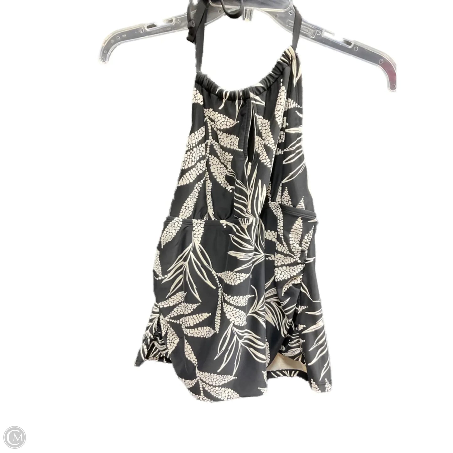 Swimsuit 2pc By Shade & Shore In Black & Cream, Size: L