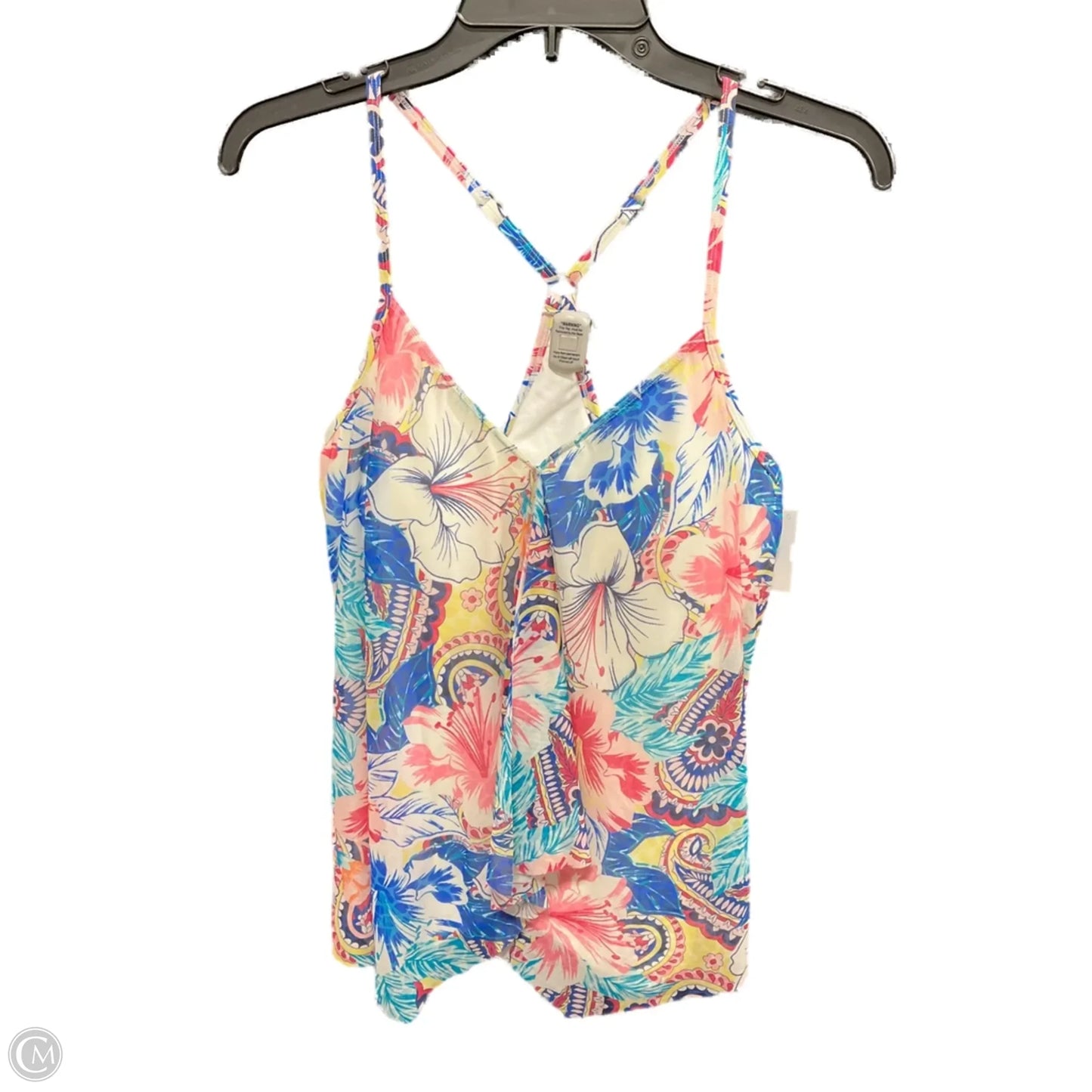 Swimsuit Top By Clothes Mentor In Tropical Print, Size: 10