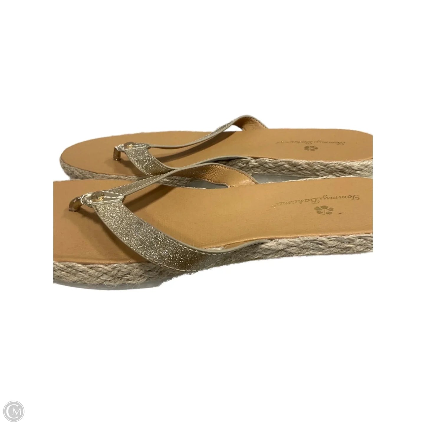 Sandals Flip Flops By Tommy Bahama In Gold, Size: 8.5