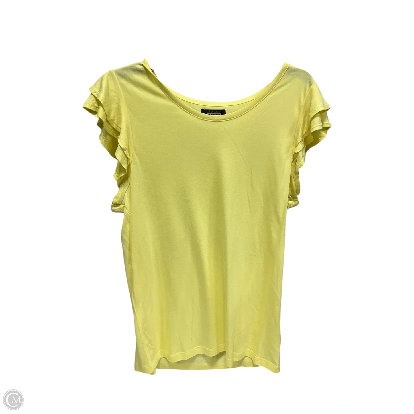 Top Short Sleeve By Lascana In Yellow, Size: M
