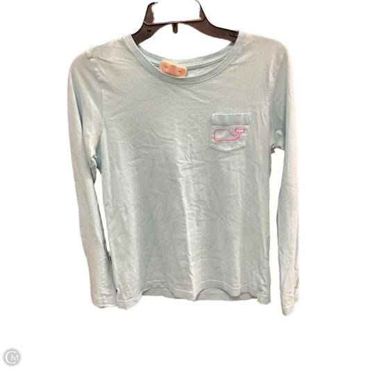 Top Long Sleeve By Vineyard Vines In Aqua, Size: S