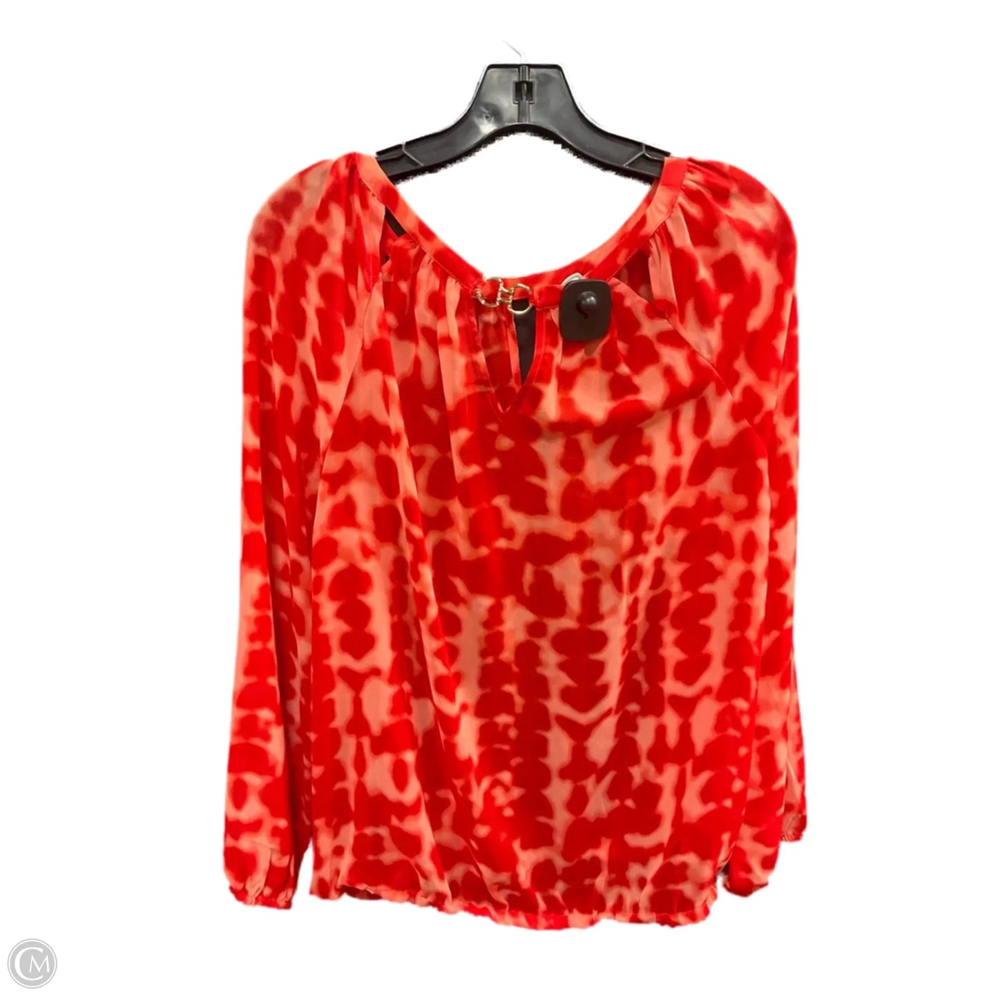 Top Long Sleeve By Jennifer Lopez In Red, Size: Xl