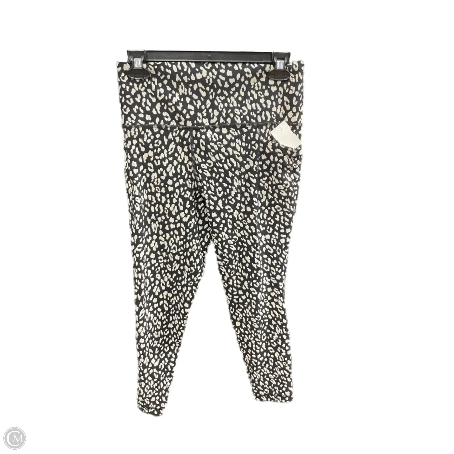 Athletic Leggings By Athleta In Black & Cream, Size: M