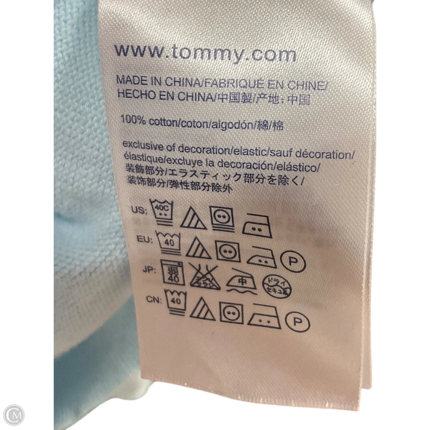 Top Long Sleeve By Tommy Hilfiger In Blue, Size: M