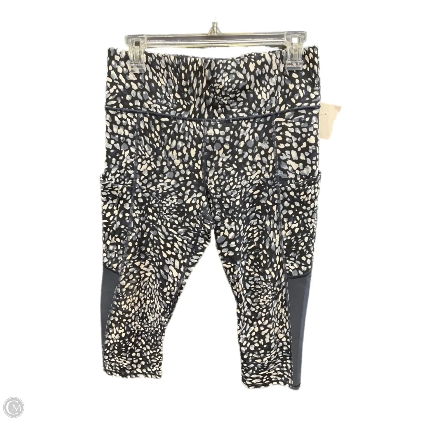 Athletic Leggings Capris By Athleta In Black & Blue, Size: M