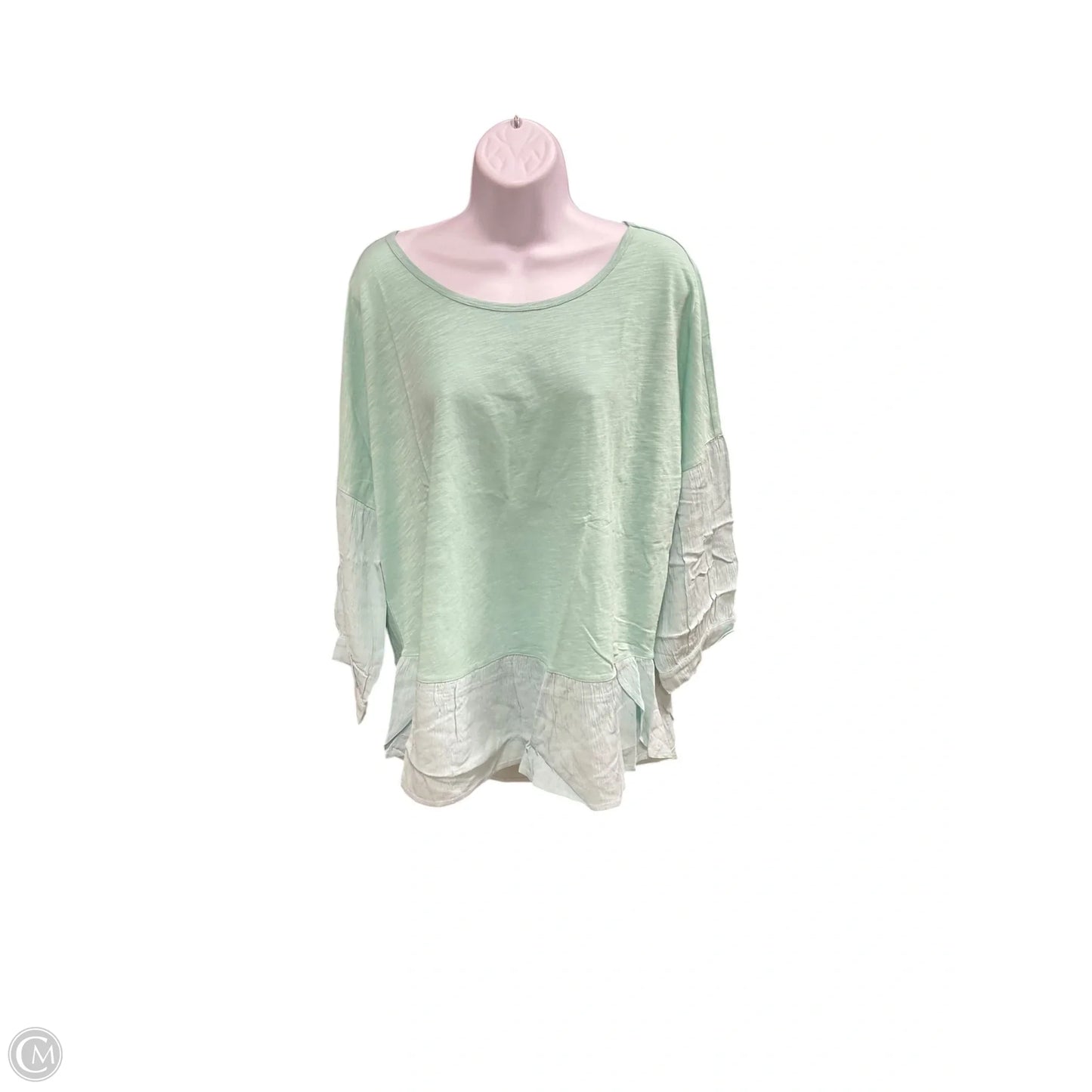Top Long Sleeve By Matilda Jane In Aqua, Size: M