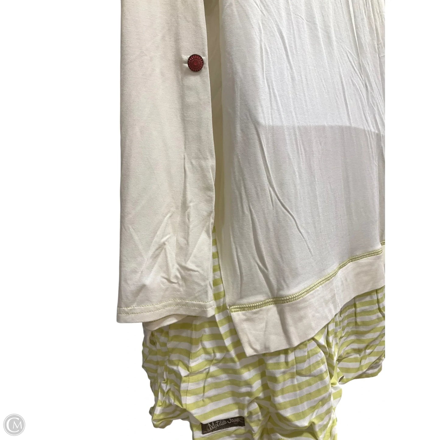Top Long Sleeve By Matilda Jane In Cream & Green, Size: Xl