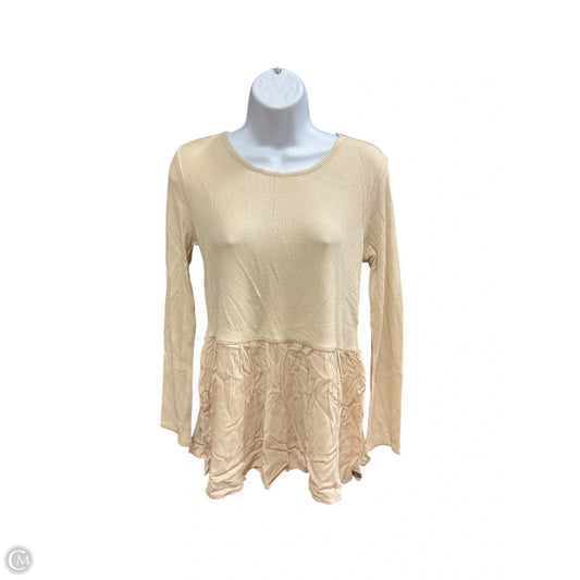 Top Long Sleeve By Matilda Jane In Beige, Size: M