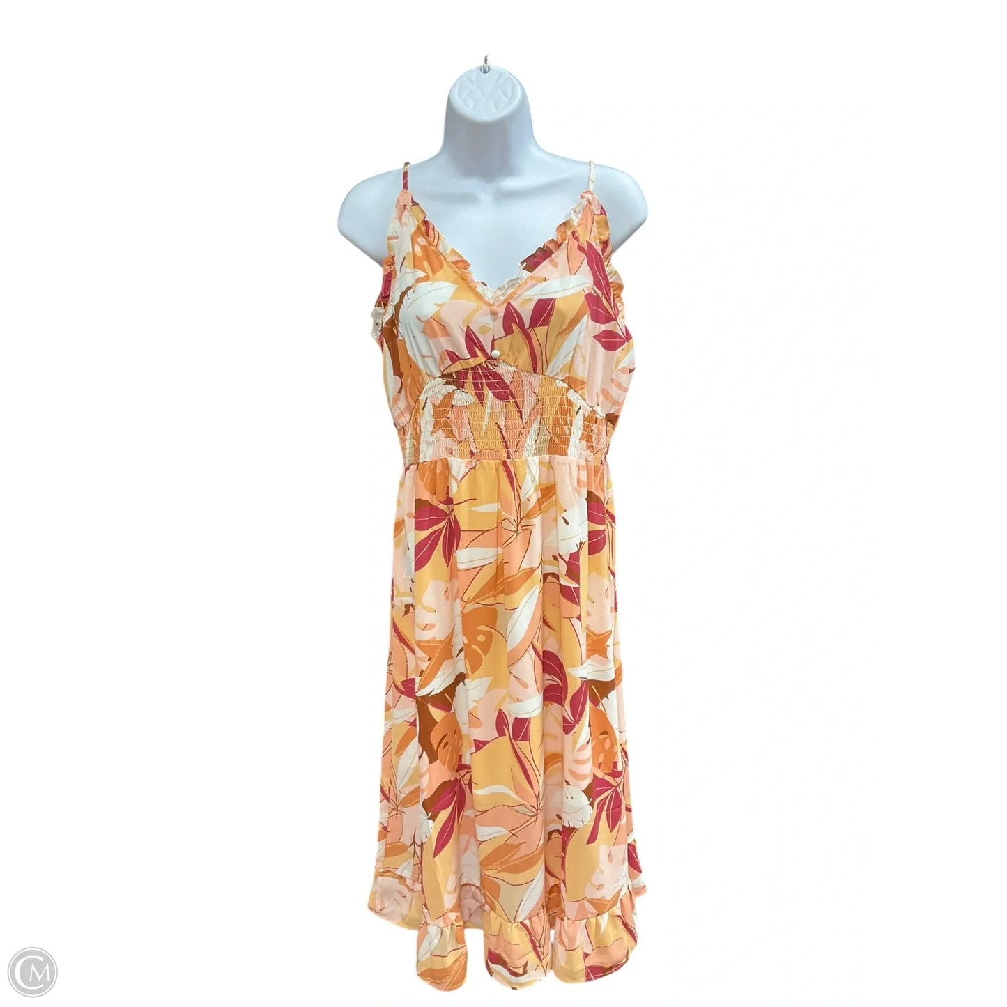Dress Casual Midi By Sienna Sky In Tropical Print, Size: L