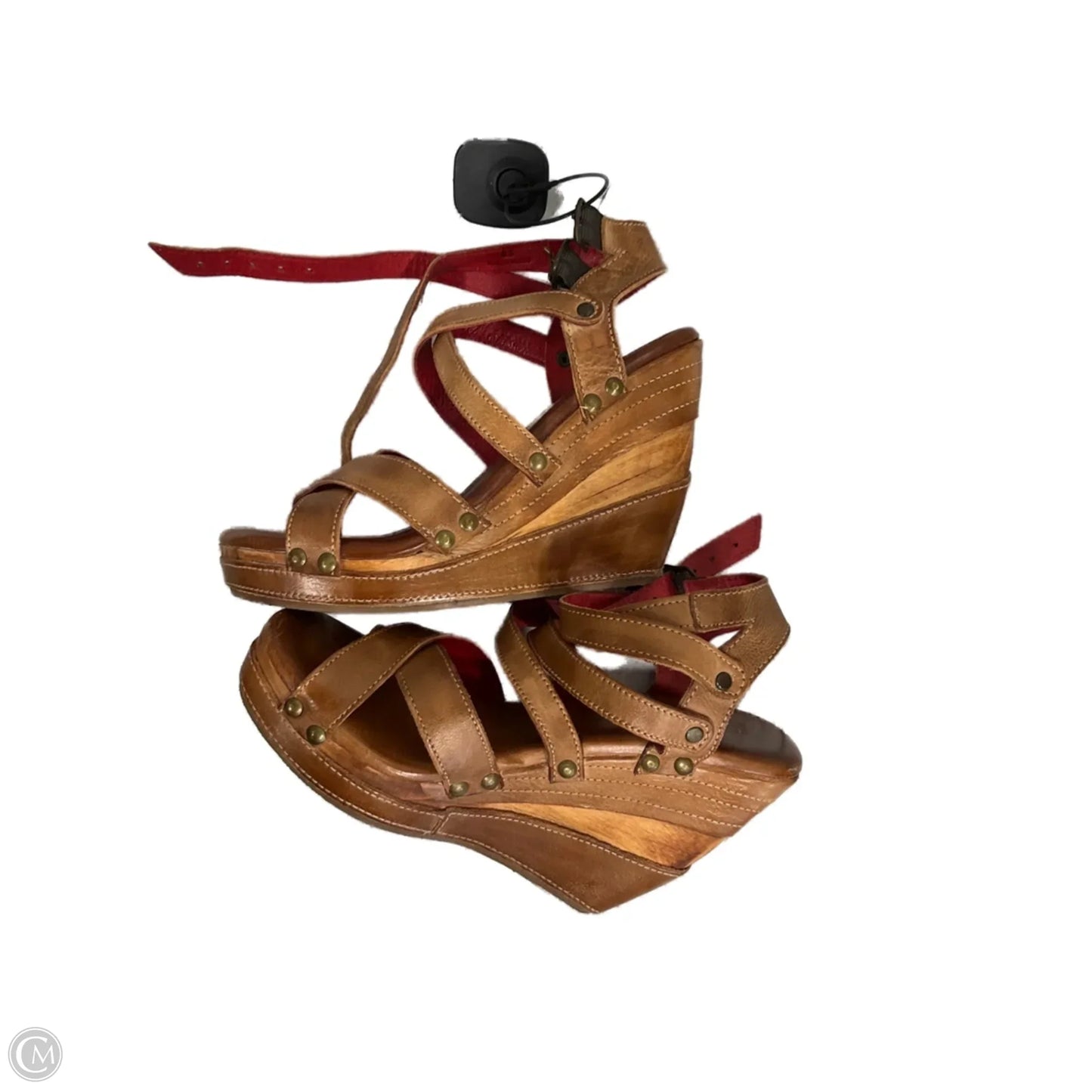 Sandals Heels Platform By Bed Stu In Brown, Size: 8.5