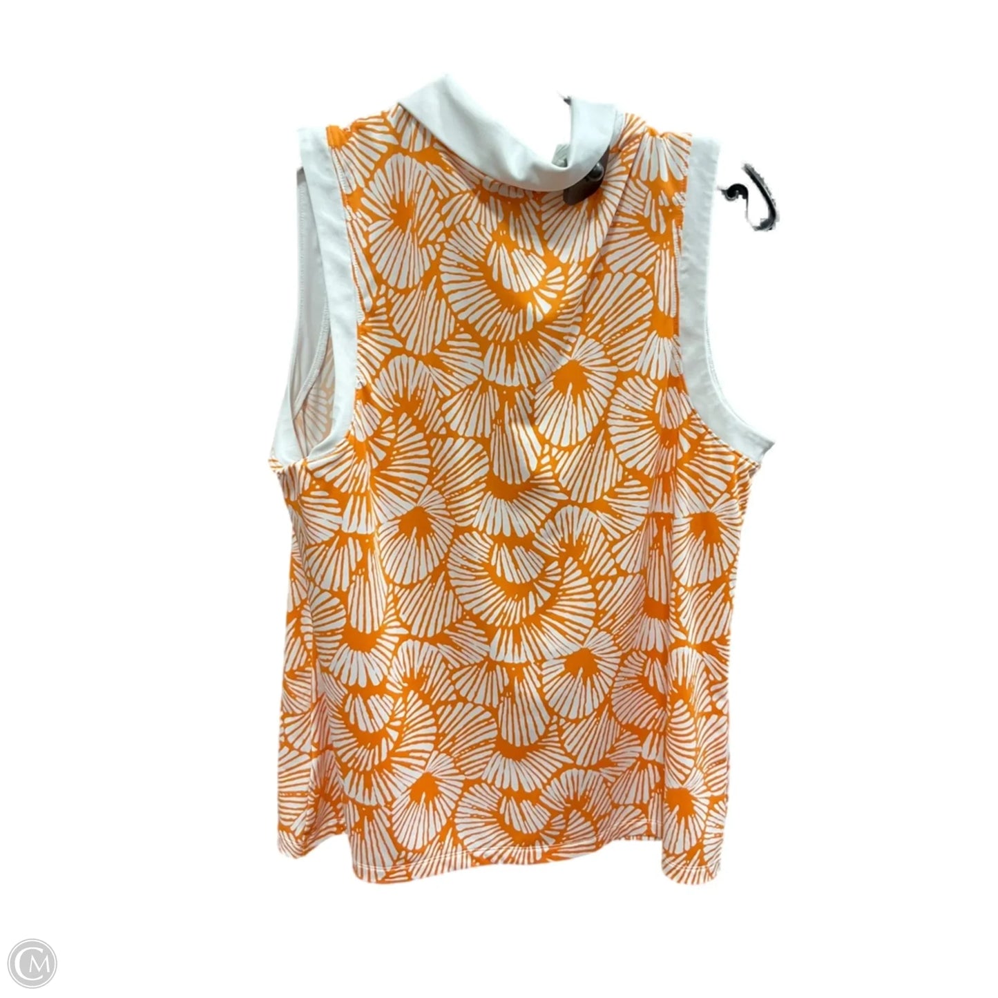 Top Sleeveless By Tommy Bahama In Orange & White, Size: Xl
