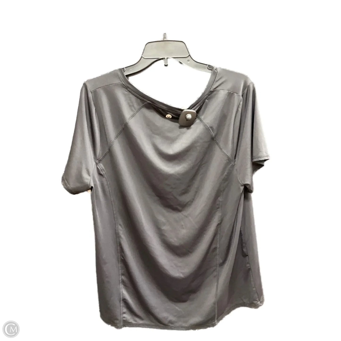 Athletic Top Short Sleeve By Livi Active In Black, Size: Xl