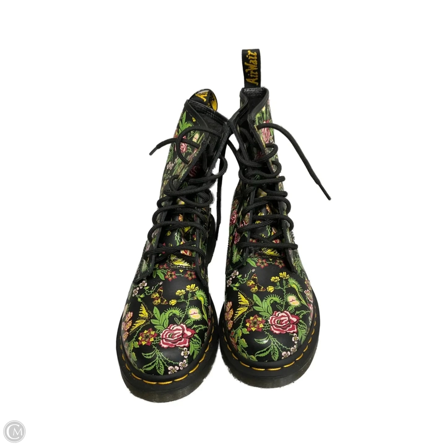 Boots Combat By Dr Martens In Floral Print, Size: 8