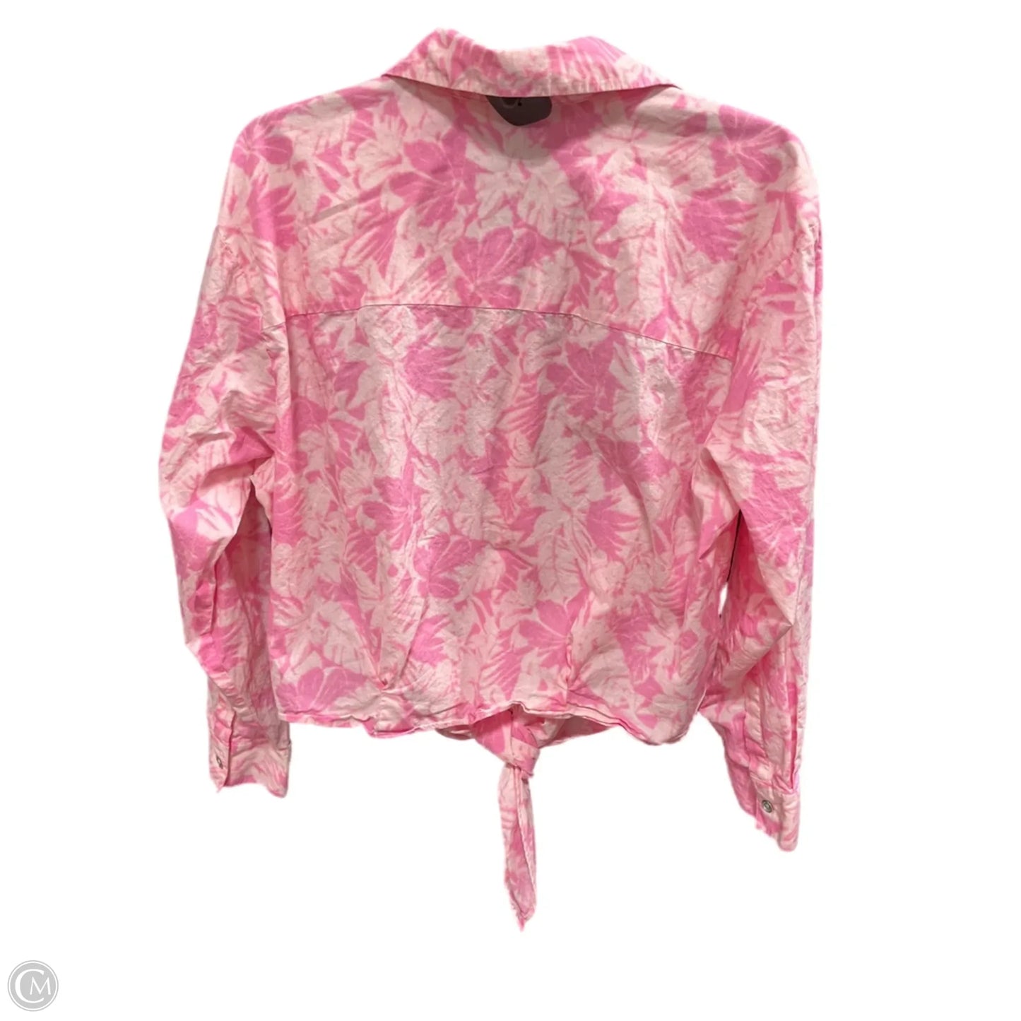 Blouse Long Sleeve By Michael By Michael Kors In Pink, Size: 1x
