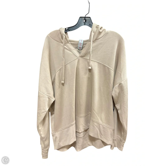 Athletic Sweatshirt Hoodie By Tek Gear In Tan, Size: Xl