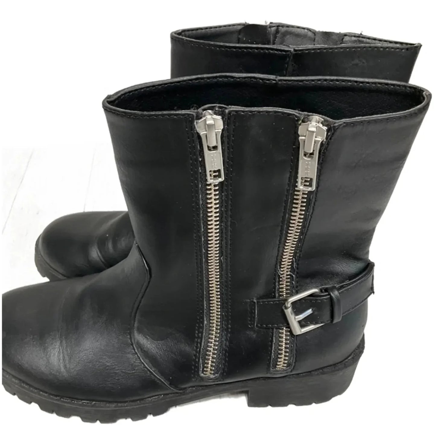 Boots Ankle Flats By Brash In Black, Size: 7