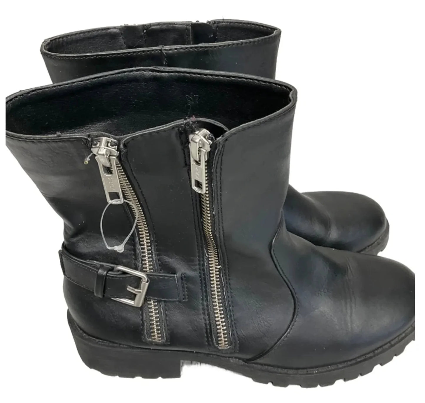 Boots Ankle Flats By Brash In Black, Size: 7