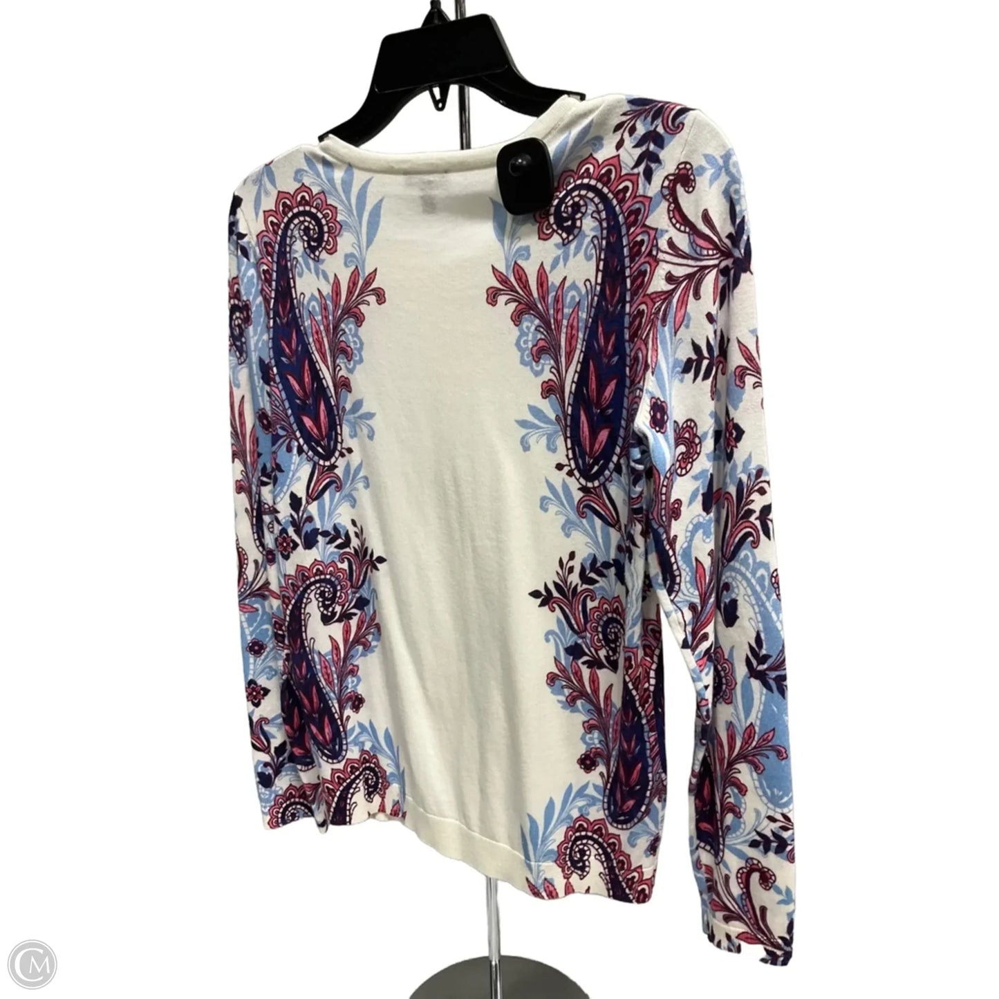 Cardigan By Talbots In Paisley Print, Size: S