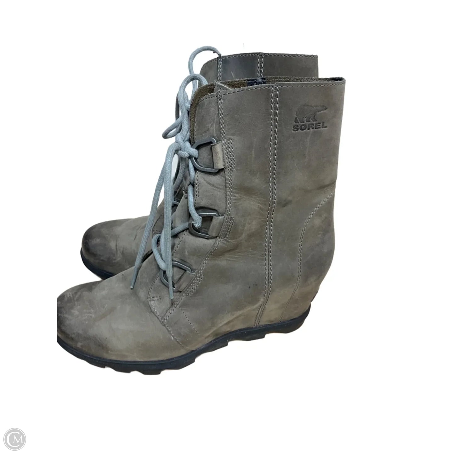 Boots Ankle Heels By Sorel In Green, Size: 9