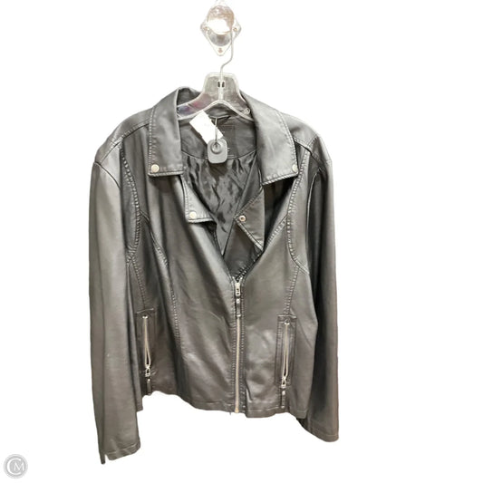 Jacket Moto By Max Studio In Black, Size: 2x