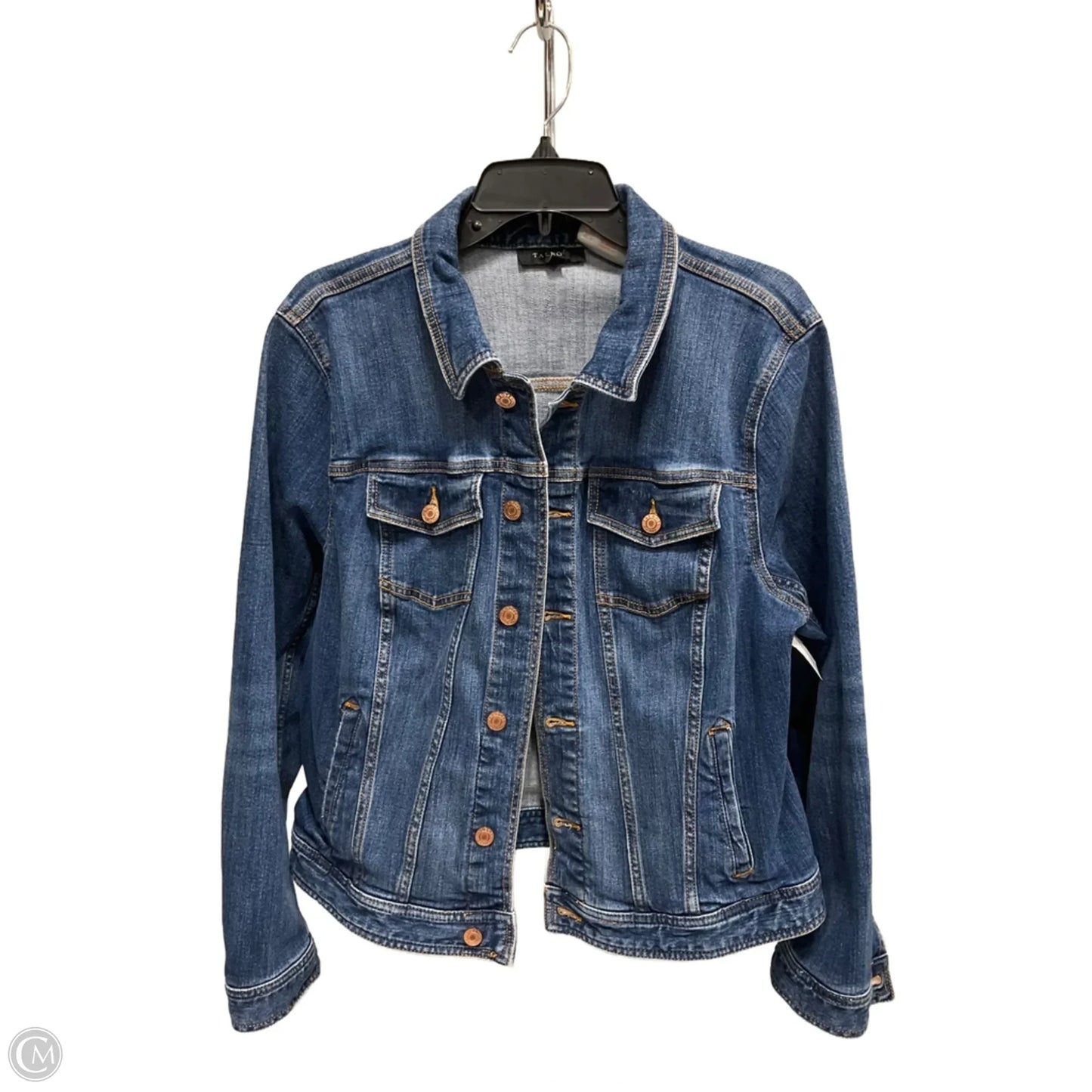 Jacket Denim By Talbots In Blue Denim, Size: Xl