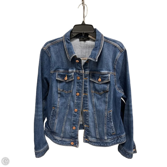 Jacket Denim By Talbots In Blue Denim, Size: Xl