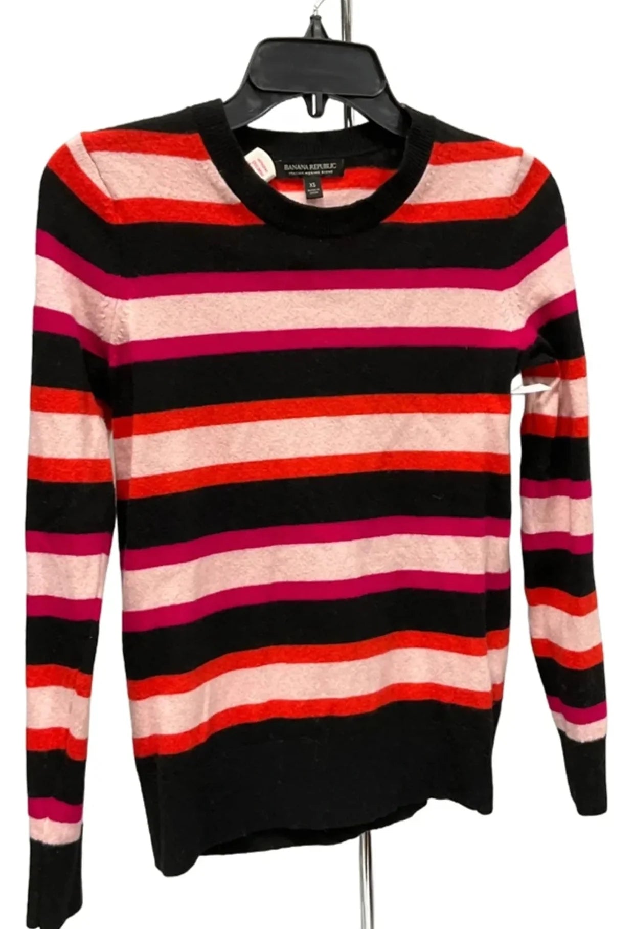 Top Long Sleeve By Banana Republic In Orange & Pink, Size: Xs