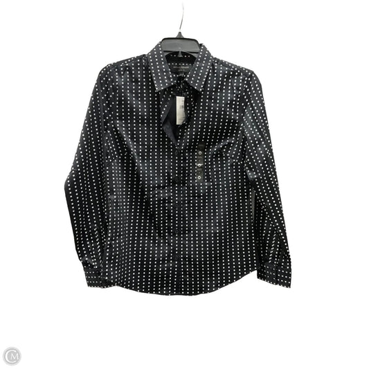 Blouse Long Sleeve By Banana Republic In Black & White, Size: 4