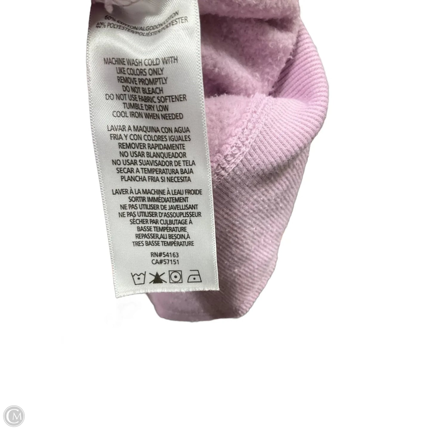 Athletic Sweatshirt Hoodie By Calvin Klein Performance In Purple, Size: L