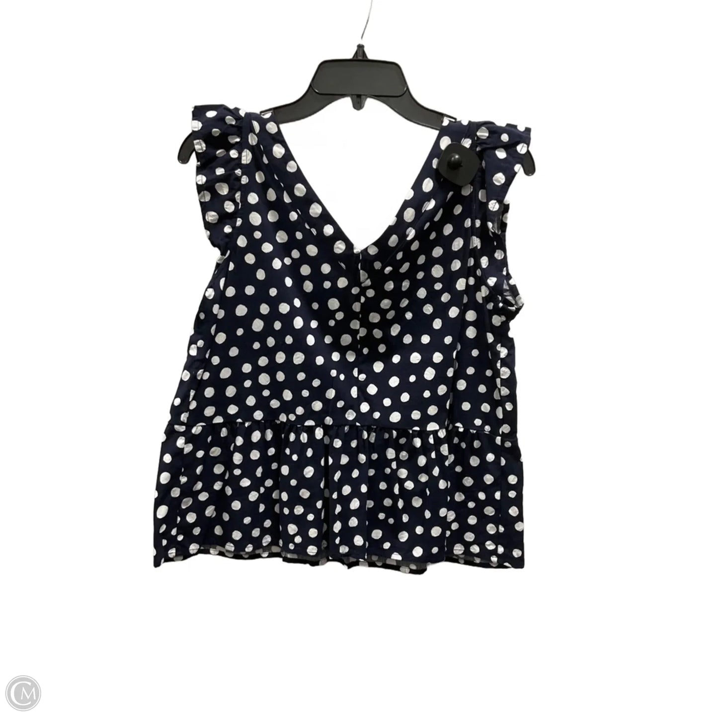 Top Sleeveless By Loft In Polkadot Pattern, Size: M