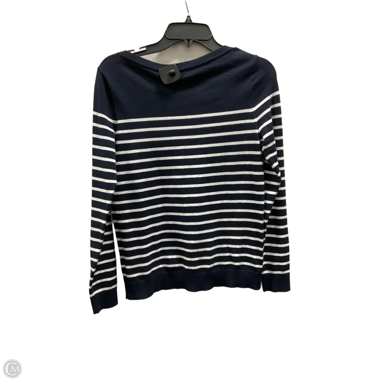 Top Long Sleeve By Tommy Hilfiger In Blue & White, Size: Xs