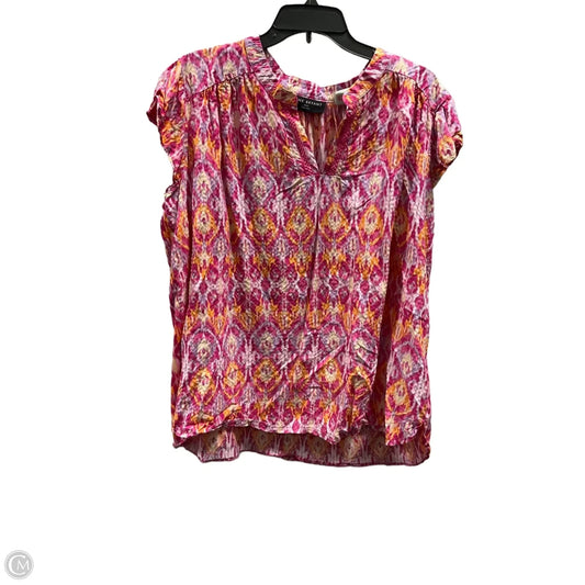 Top Short Sleeve By Lane Bryant In Orange & Pink, Size: 2x