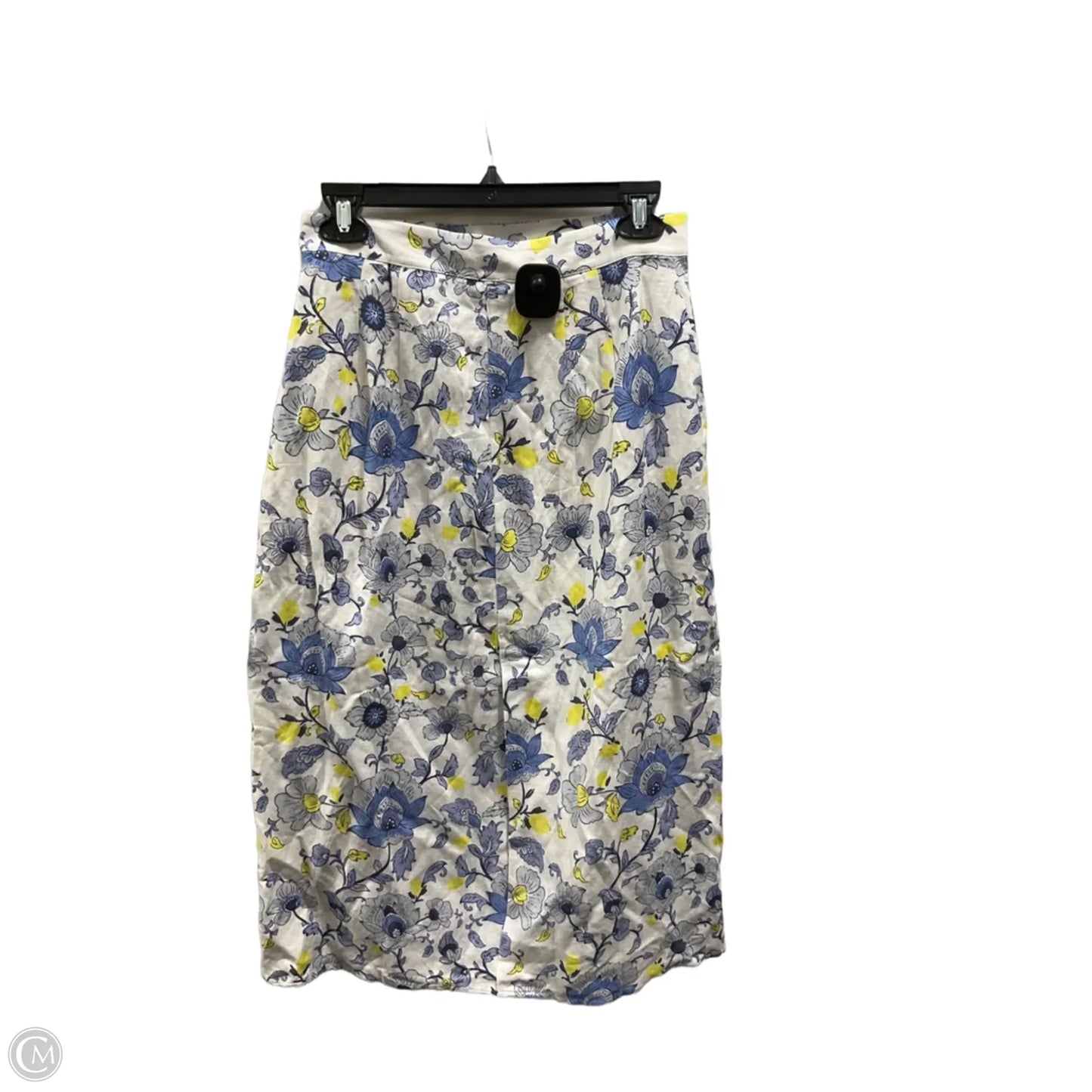 Skirt Midi By Loft In Blue & Yellow, Size: 4