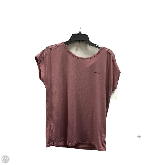 Athletic Top Short Sleeve By Columbia In Mauve, Size: L